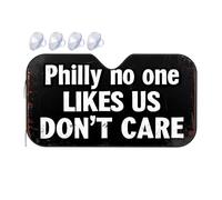 Polarized Sun Visor For Car Philly'S Tough Love: 'No One Likes Us, Don'T Care' Sign Car Windshield Sunshade Sun Shade For Car Window Sun Visor(70x130cm)