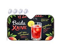 Polarized Sun Visor For Car Vintage Chalkboard Style Cocktail Advertisement With Bright Red D Car Windshield Sunshade Sun Shade For Car Window Sun Visor(70x130cm)