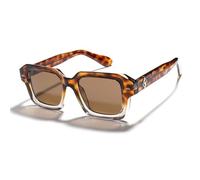 Polarized Sunglasses for Men Women Retro Square Frame UV Protection Fashion Sun Protection Temple Insert C1 153*153*52mm