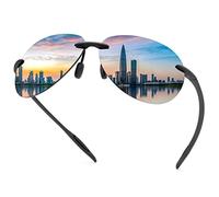 Polarized Sunglasses for Men Women Rimless Frame Driving Glasses UV400 Protection Mirror Lens Shades Sport Eyewear Eyeglasses