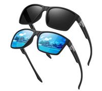 Polarized Sunglasses Men Women, Sport Sunglasses Men Black, Retro TR90 Ultralight Frame, UV400 HD Golf/Driving/Fishing/Travel Glasses/Outdoor Sports Fashion