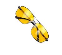 Polarized Yellow Metal Frame Night Driving Glasses with Uv400 Protection