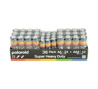 POLAROID 24 AA and 12 AAA Super Heavy Duty Battery (Pack of 36) / Long-Lasting Performance for Remote Controls, Flashlights, Toys & More