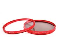 Polaroid 58mm Dual Filter Kit Multi-Coated UV and CPL filter Red