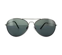Polaroid Aviator Unisex Gunmetal Grey Blue Polarized Sunglasses - One Size