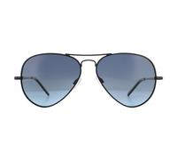 Polaroid Aviator Unisex Matte Black Grey Gradient Polarized Sunglasses Metal - One Size
