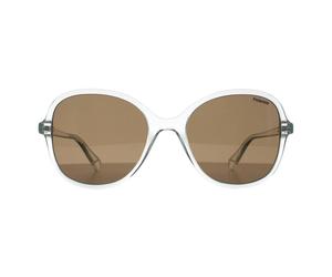Polaroid Butterfly Transparent Grey Brown Polarized Pld 4136/s In Clear Clear