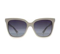 Polaroid Woman PLD 4155/S/X VK6/WJ Sunglasses Plastic White Grey Squared Polarized Shaded