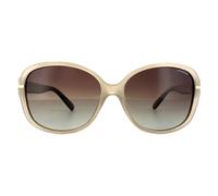 Polaroid Fashion Beige Havana Brown Gradient Polarized Sunglasses Beige
