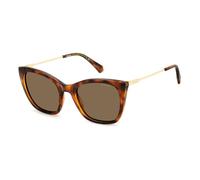 POLAROID Women's PLD 4144/S/X Sunglasses, Havana, 52