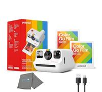 Polaroid Generation 2 Go Instant Mini Camera Starter Set, White with 32 Polaroid Go Color Instant Film Bundle, Lumintrail Lens Cleaning Cloth