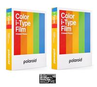 Polaroid i-Type Color Glossy Instant Film for Polaroid Now, Lab, and OneStep2 Camera - 2-Pack with Cloth