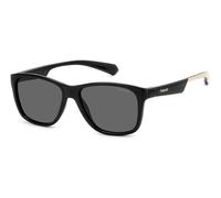 Polaroid Junior PLD 8052/S 9HT/M9 Sunglasses Plastic Ivory/Black Grey Squared Polarized