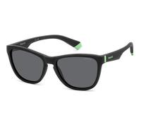 Polaroid Junior PLD 8056/S 003/M9 Sunglasses Plastic Black Grey Squared Polarized