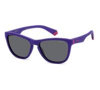 Polaroid Junior PLD 8056/S 1JZ/M9 Sunglasses Plastic Violet Grey Squared Polarized