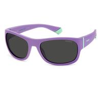 Polaroid Junior PLD 8064/S B3V/M9 Sunglasses Violet Grey Squared Polarized