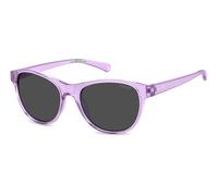 Polaroid Junior PLD 8066/S 789/M9 Sunglasses Polycarbonate Violet Grey Squared Polarized