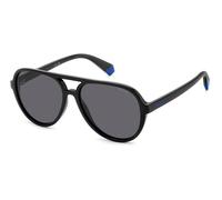 Polaroid Junior Polaroid PLD 8046/S/T 807/M9 Sunglasses Plastic Black Grey Pilot Polarized