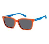 Polaroid Junior Polaroid PLD 8063/S L7Q/M9 Sunglasses Polycarbonate Orange Grey Squared Polarized