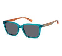 Polaroid Junior Polaroid PLD 8063/S TCF/M9 Sunglasses Polycarbonate Light blue Grey Squared Polarized