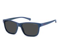Polaroid Junior Polaroid PLD 8067/S PJP/M9 Sunglasses Polycarbonate Blue Grey Squared Polarized