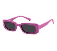 Polaroid Junior Polaroid PLD 8071/S MU1/M9 Sunglasses Polycarbonate Fuchsia Grey Squared Polarized