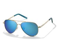 Polaroid Kid PLD 8015/N J5G/JY Sunglasses Metal Gold Blue Pilot Polarized
