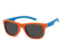 Polaroid Kid PLD 8020/S DDW/M9 Sunglasses Plastic Orange Grey Squared Polarized
