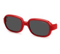 Polaroid Kid PLD K003 CL-ON C9A/M9 Sunglasses Bio polyamide Red Grey Squared Polarized Clip-on