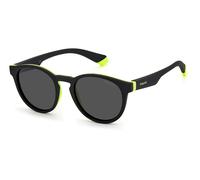Polaroid Kid PLD 8048/S 71C/M9 Sunglasses Plastic Black / Yellow Grey Round