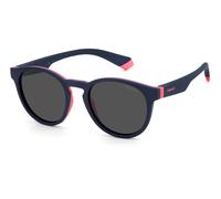 Polaroid Kid Polaroid PLD 8048/S BR0/M9 Sunglasses Plastic Blue/Pink Grey Round