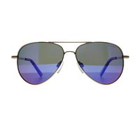 Polaroid Kids Sunglasses PLD 8015/N HZJ MF Gold Lilac Violet Mirror Polarized