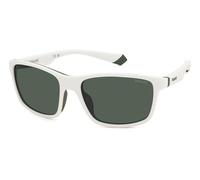 Polaroid Man PLD 2153/S 6HT/UC Sunglasses Eraser White Green Wraparound Polarized