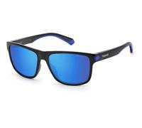Polaroid Man Polaroid PLD 2123/S D51/5X Sunglasses Plastic Black Blue Squared Mirror