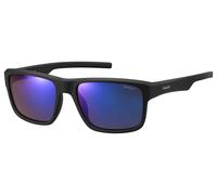 Polaroid Man Polaroid PLD 3018/S DL5/JY Sunglasses Plastic Black Blue Squared Mirror