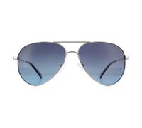 Polaroid Mens Classic Aviator Ruthenium Gradient Polarized Sunglasses - Grey, Size: 62x14x140mm Metal - Size 62x14x140mm
