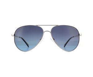 Polaroid Mens Classic Aviator Ruthenium Gradient Polarized Sunglasses - Grey, Size: 62x14x140mm Metal - Size 62x14x140mm