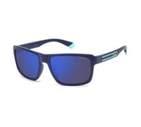 Polaroid Men's Sunglasses, Matte Blue, 58