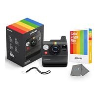 Polaroid Now 3rd Generation i-Type Instant Camera + 8 i-Type Color Film Bundle, Black, Polaroid Camera Bundle with a Lumintrail Lens Cleaning Cloth