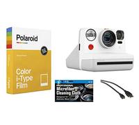 Polaroid Now i-Type Instant Film Camera (White) + Polaroid Color Film Bundle