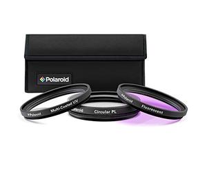 Polaroid Optics 3 Piece Filter Kit Set [UV,CPL,FLD] , 46 mm