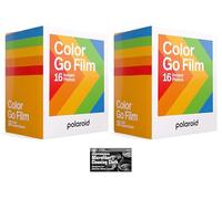 Polaroid Originals Go Instant Color Film for The Polaroid GO Camera - 2 Double Packs with Cloths (32 Photos)