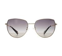 Polaroid Women's Oval Gold Grey Polarized PLD 6073 F/S/X