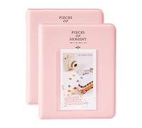 Polaroid Photo Albums,2Pcs Goodsnetic 64 Pockets Album for Fujifilm Instax Mini 7s 8 8+ 9 25 26 50s 70 90 Instant Camera Name Card,Photo Book for Polaroid PIC-300P/Z2300,Pink