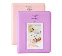 Polaroid Photo Albums,2Pcs Goodsnetic 64 Pockets Album for Fujifilm Instax Mini 7s 8 8+ 9 25 26 50s 70 90 Instant Camera Name Card,Photo Book for Polaroid PIC-300P/Z2300,Purple&Pink