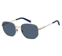 Polaroid PLD 2081/S/X 3YG/C3 Man Sunglasses Metal Gold Grey Squared Polarized