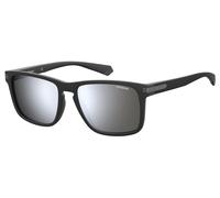 Polaroid PLD 2088/S 003/EX Unisex Sunglasses Plastic Black Silver Squared Mirror
