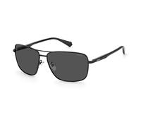 Polaroid Sunglasses 2119 807 M9 Black Polarised Lenses, Black, Large