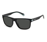 Polaroid PLD 2123/S 08A/M9 Man Sunglasses Plastic Black Grey Squared