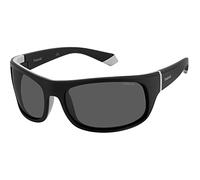 Polaroid Wrap Mens Black Grey Polarized Sunglasses - One Size